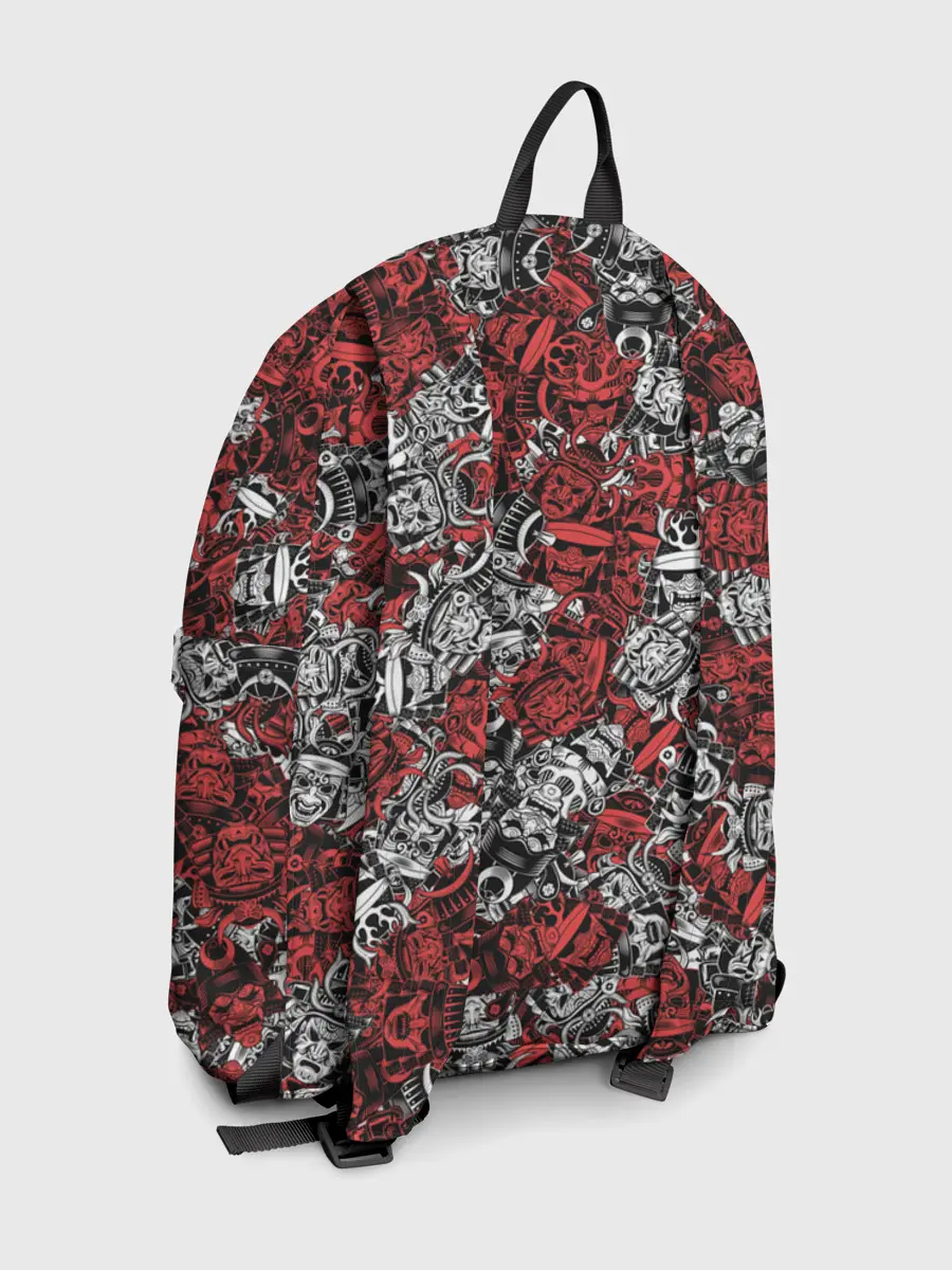 Рюкзак джинсовый / Красные и Белые самураи