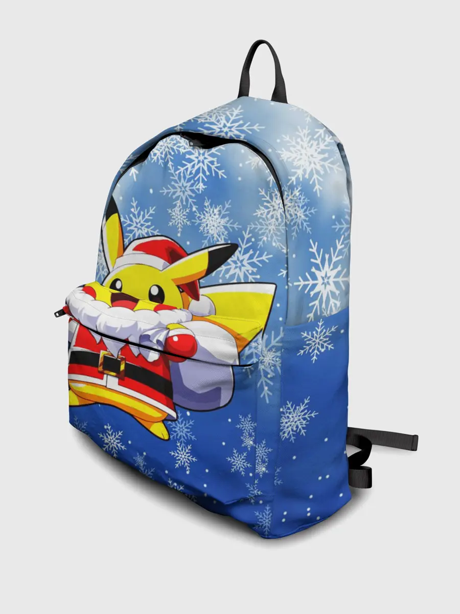 Рюкзак джинсовый / НОВОГОДНИЙ ПИКАЧУ