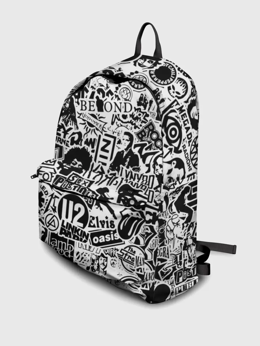 Рюкзак джинсовый / Rock Band Logos