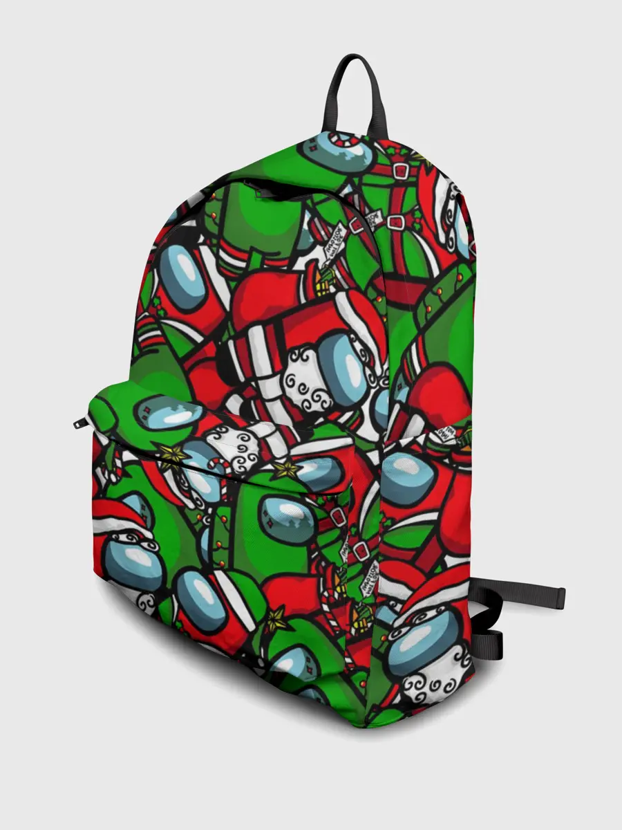 Рюкзак джинсовый / НОВОГОДНИЙ AMONG US