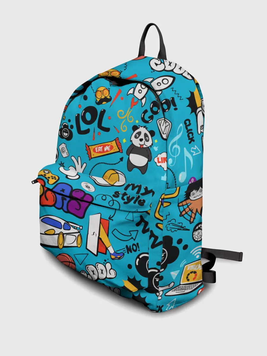 Рюкзак джинсовый / Детское граффити