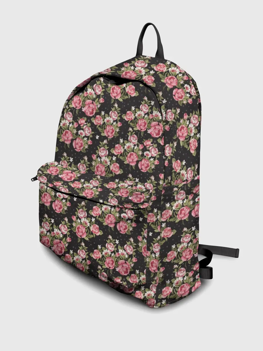 Рюкзак джинсовый / Узор цветочек