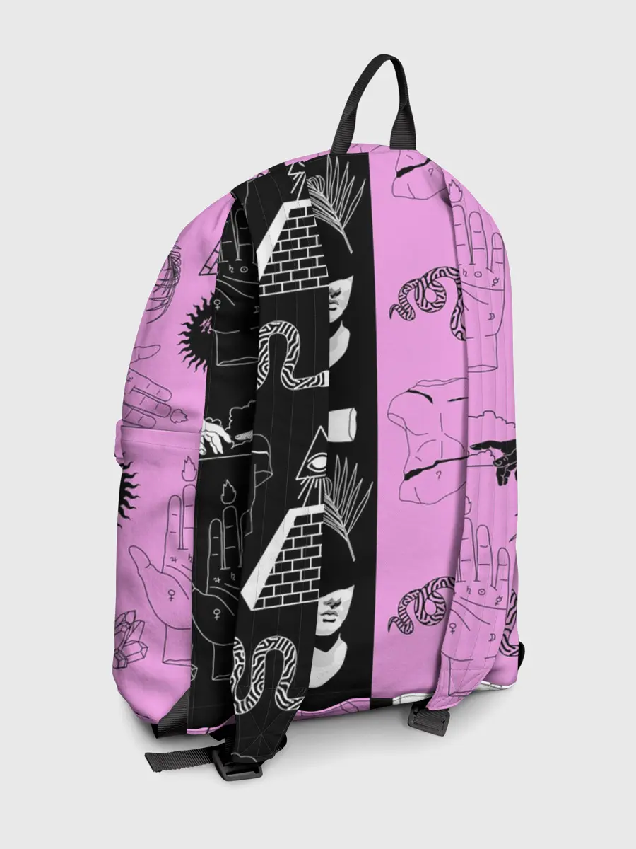 Рюкзак джинсовый / руки, статуи