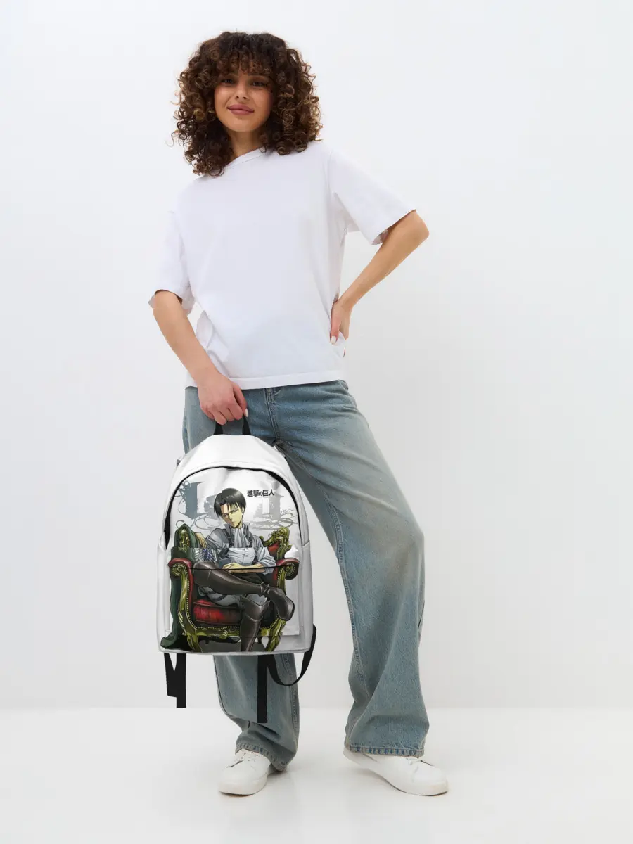 Рюкзак джинсовый / Крутой Леви Аккерман