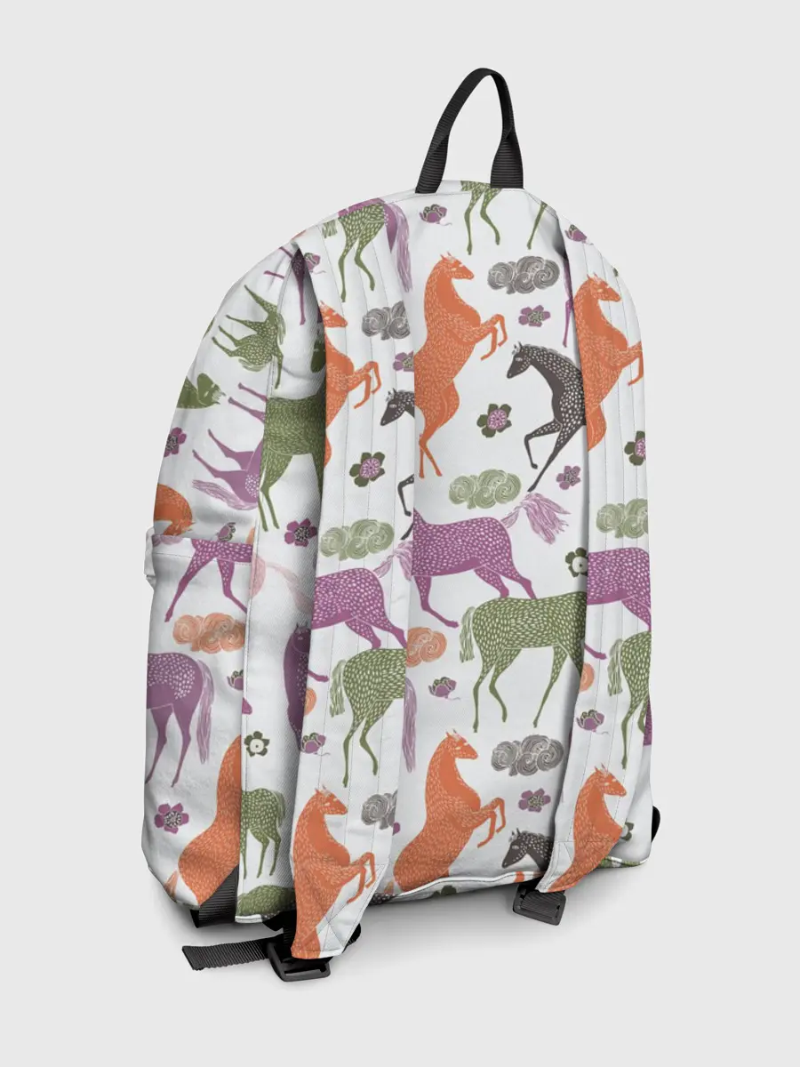 Рюкзак джинсовый / лошадки