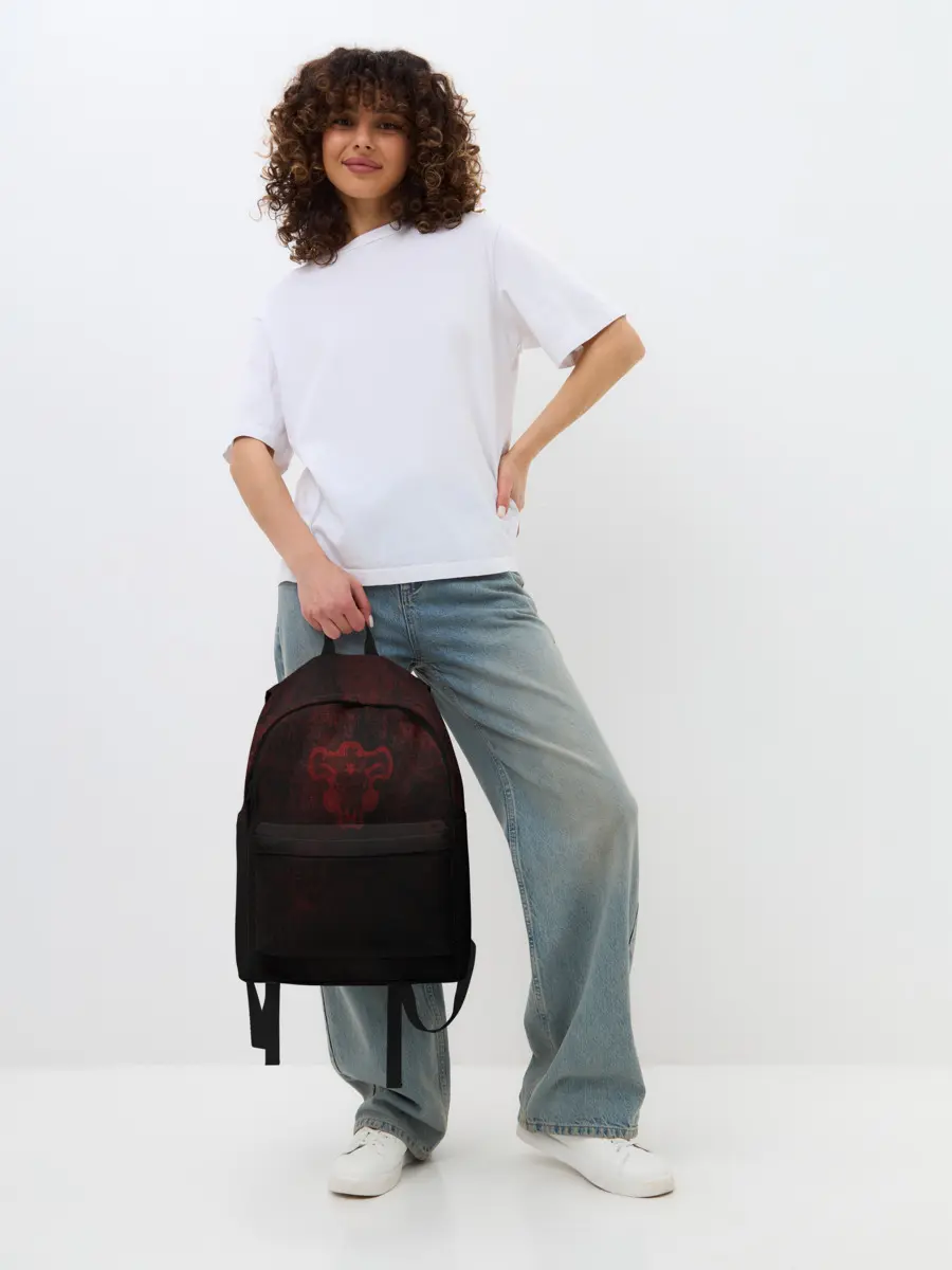 Рюкзак джинсовый / Невероятно темный Черный Клевер