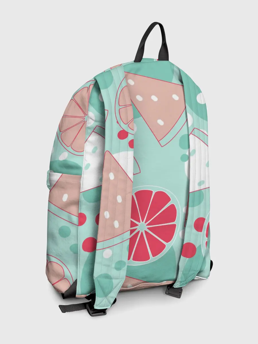 Рюкзак джинсовый / Арбузно-цитрусовый узор