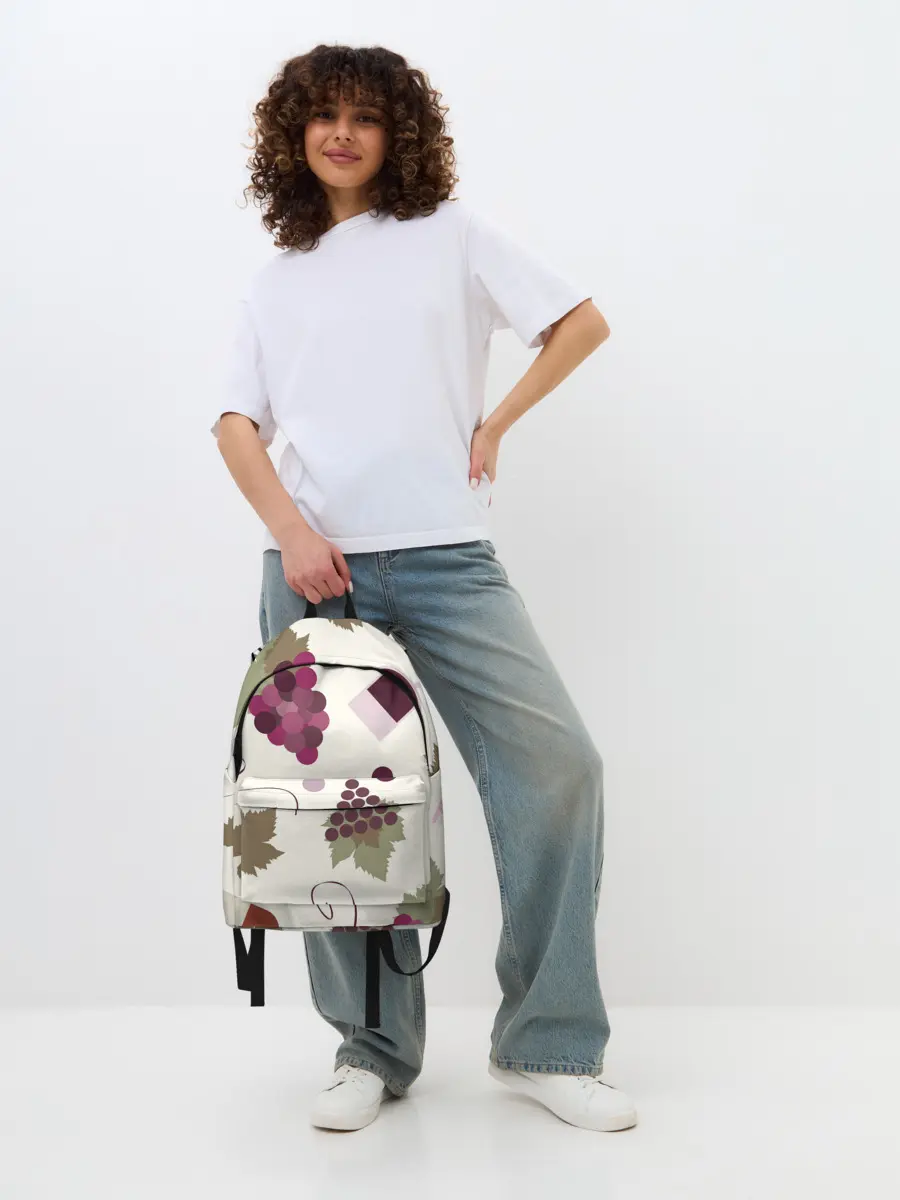 Рюкзак джинсовый / Виноград и винишко