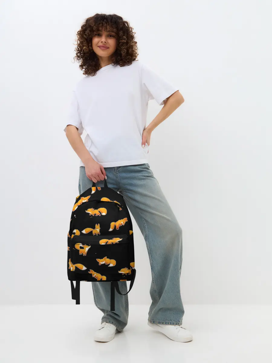 Рюкзак джинсовый / Лисы