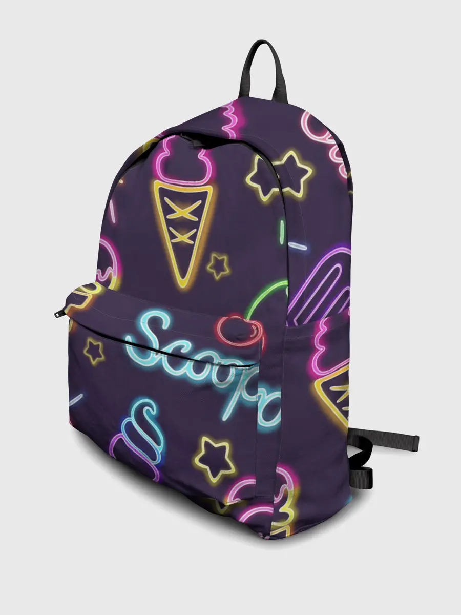 Рюкзак джинсовый / Мороженное неон