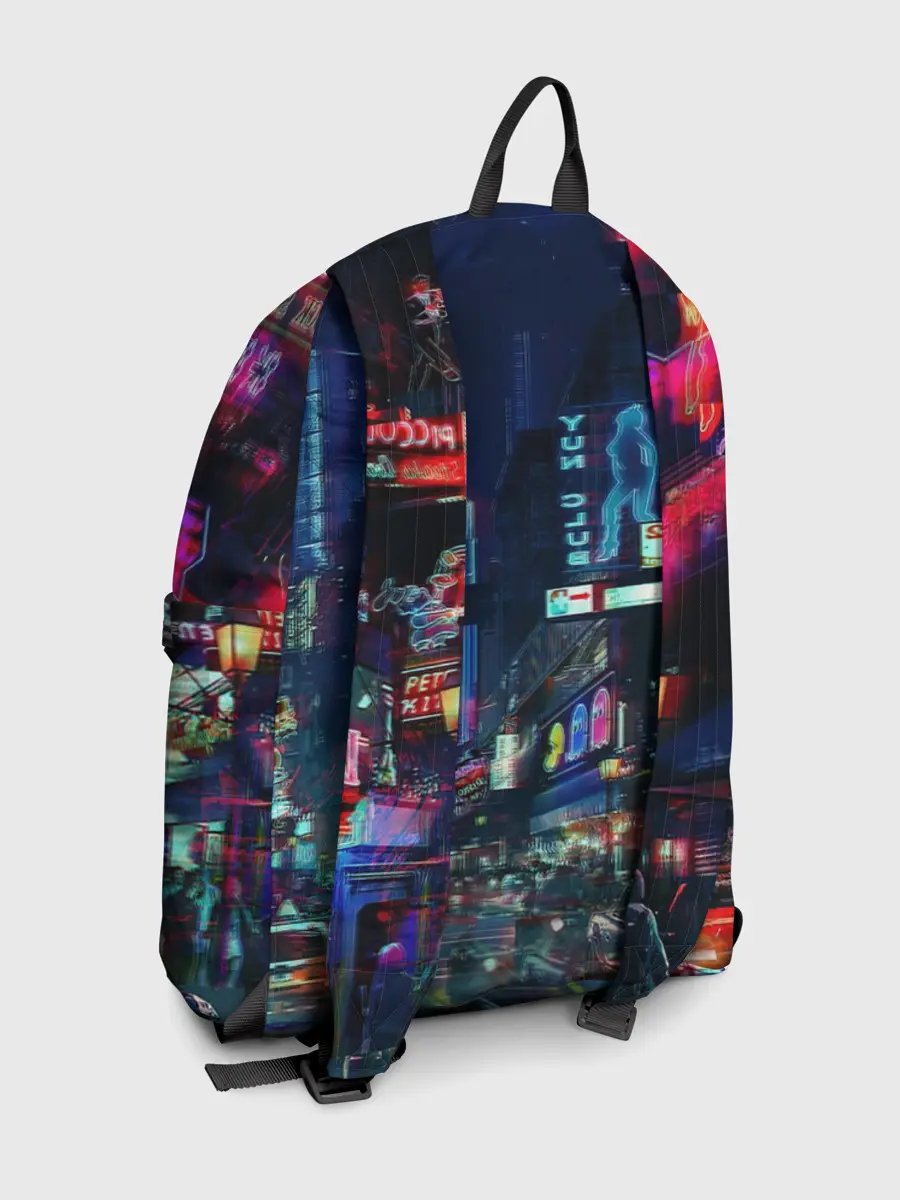 Рюкзак джинсовый / Киберпанк 2077 глитч