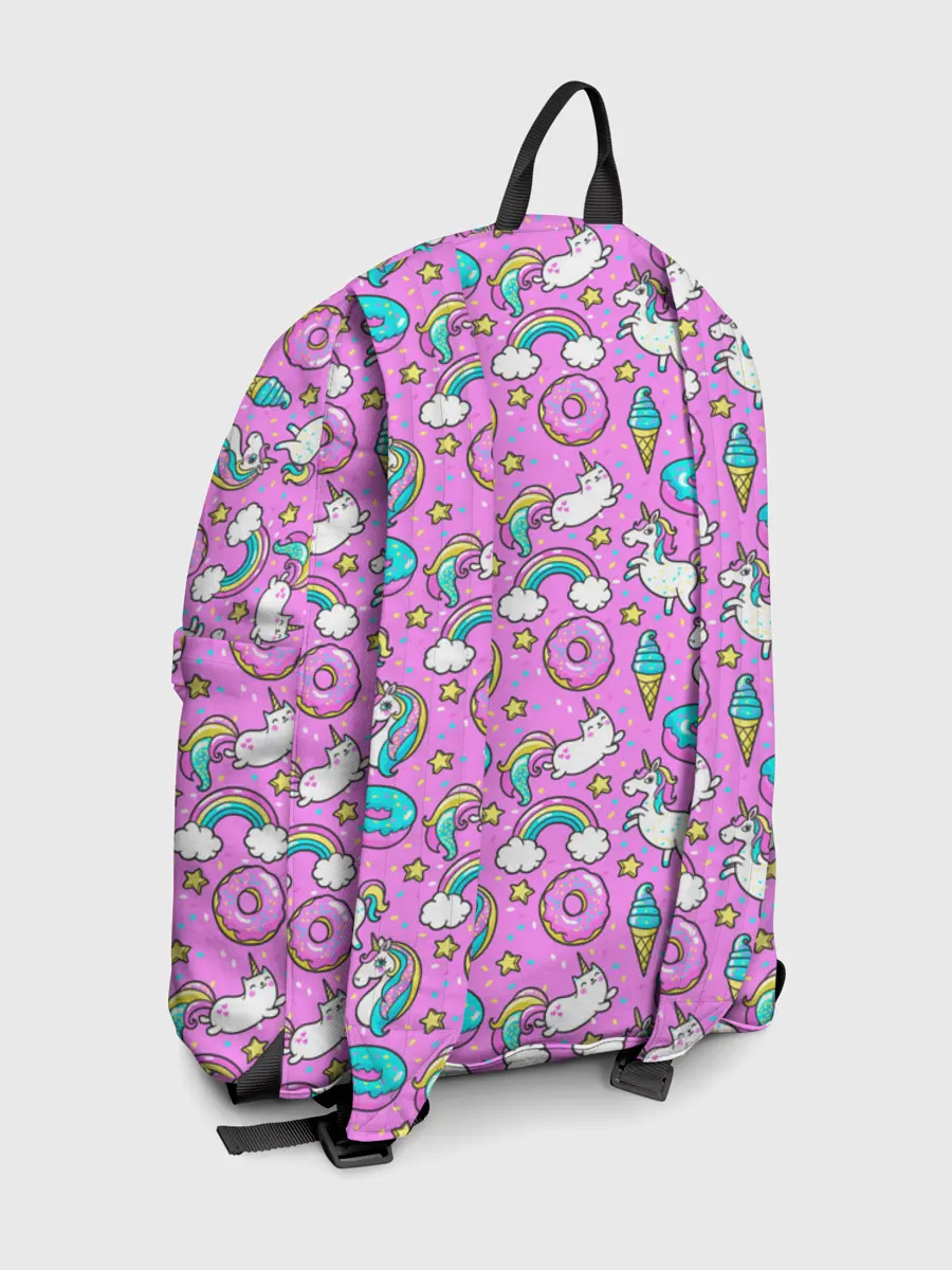 Рюкзак джинсовый / Единороги и пончики