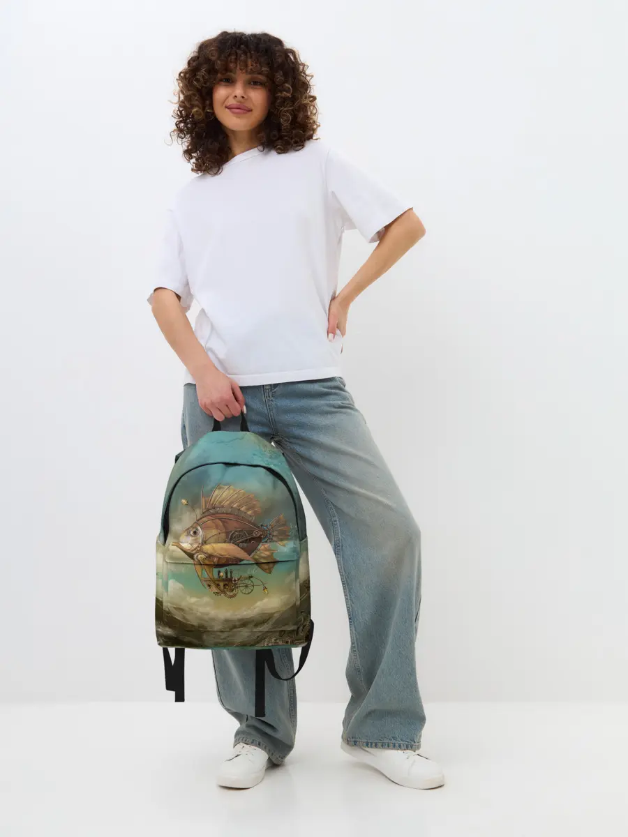 Рюкзак джинсовый / Рыба-дирижабль
