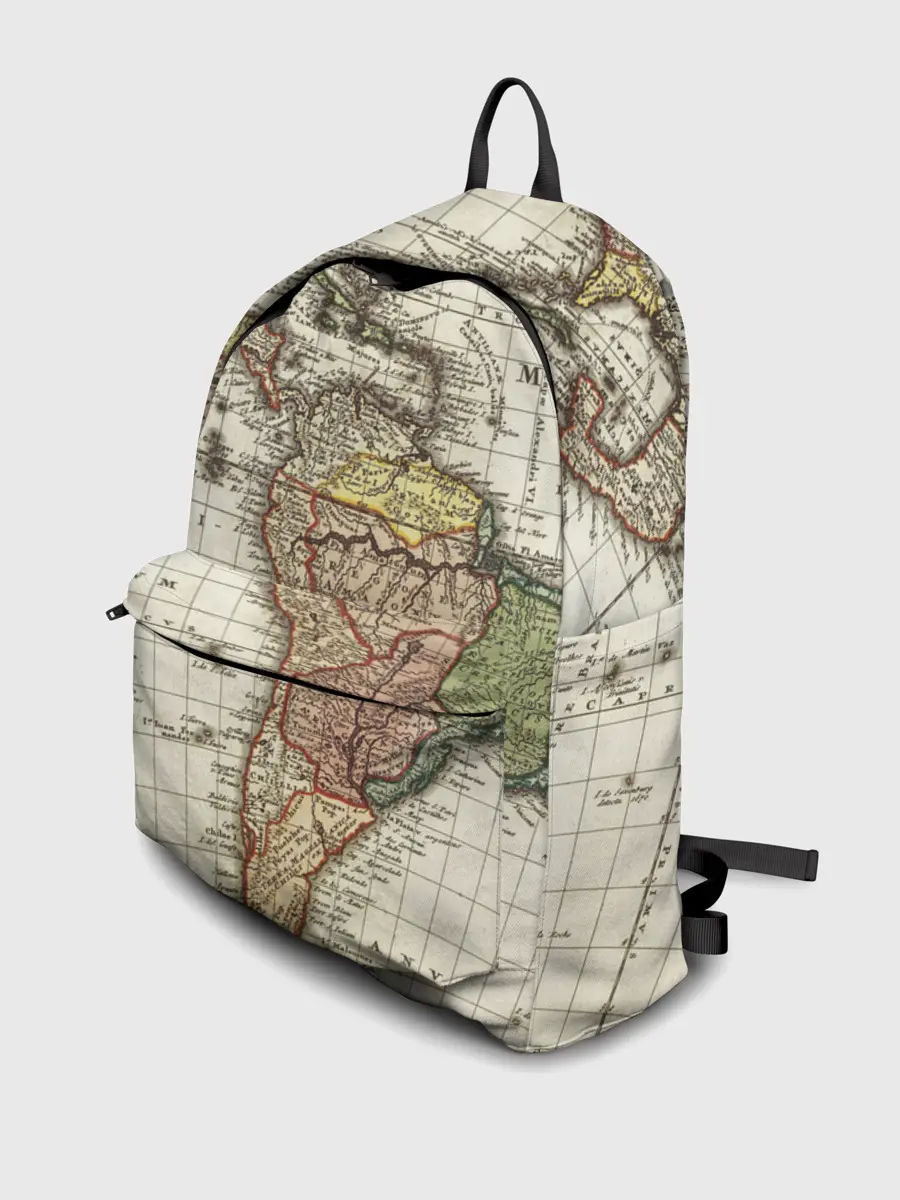 Рюкзак джинсовый / ВИНТАЖНАЯ КАРТА