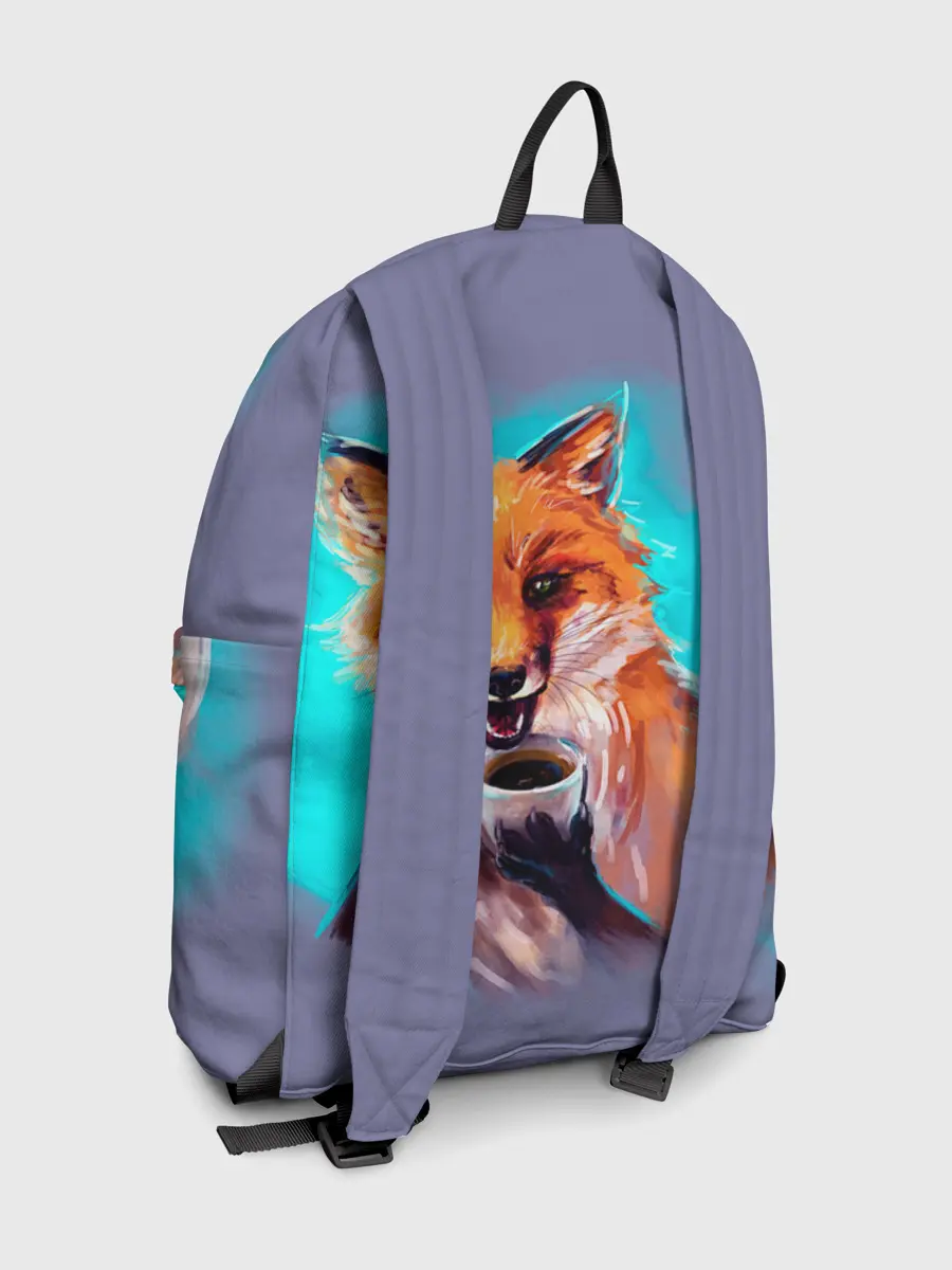 Рюкзак джинсовый / Лиса с кофе