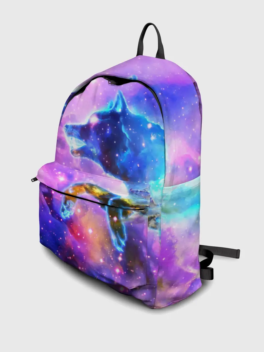 Рюкзак джинсовый / Волки