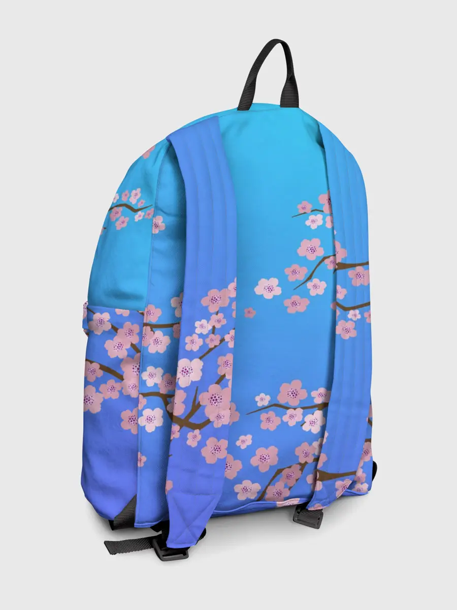 Рюкзак джинсовый / Цветы сакуры