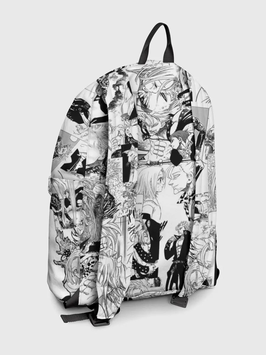 Рюкзак джинсовый / 7 СМЕРТНЫХ ГРЕХОВ. Манга-паттерн