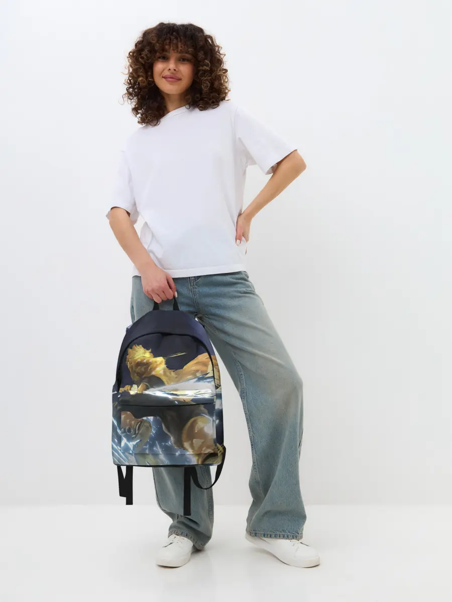 Рюкзак джинсовый / Зиницу Агацума Бог ГРОМА