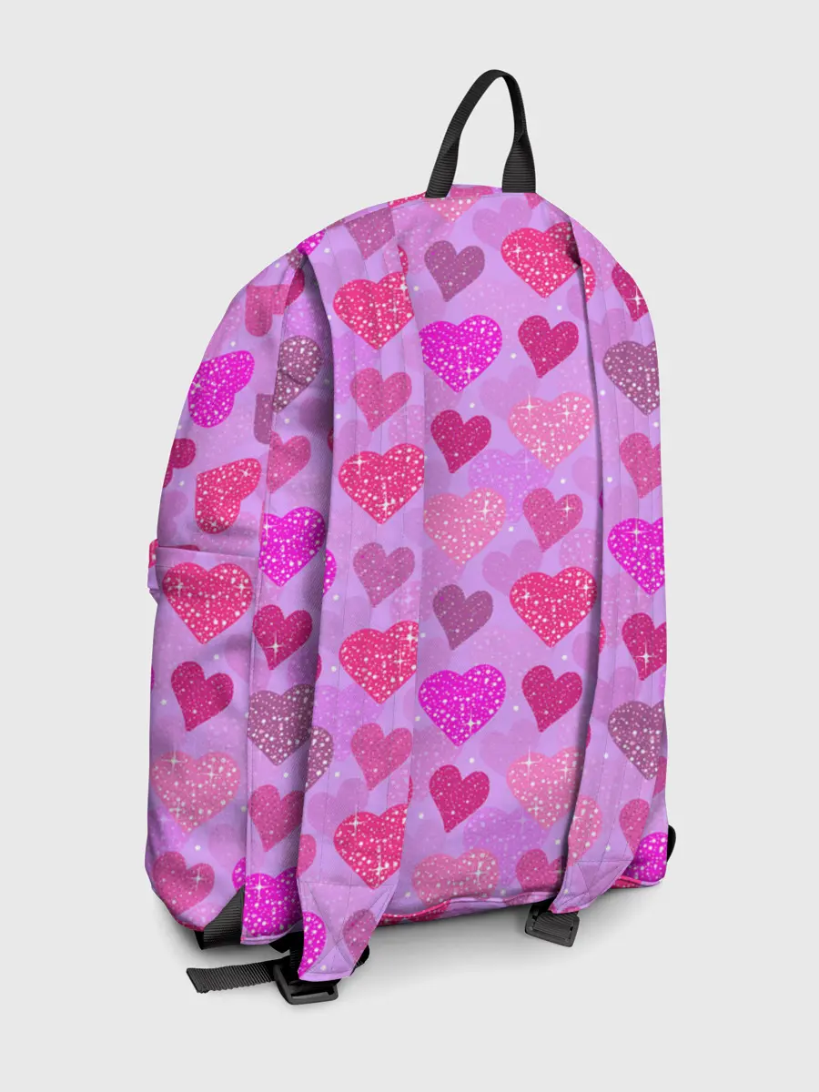 Рюкзак джинсовый / Розовые сердечки
