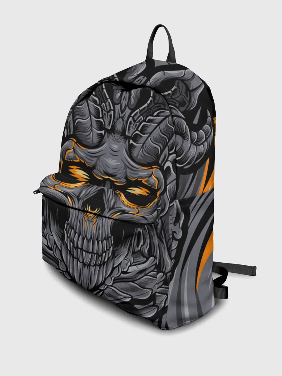 Рюкзак джинсовый / Череп дьявола