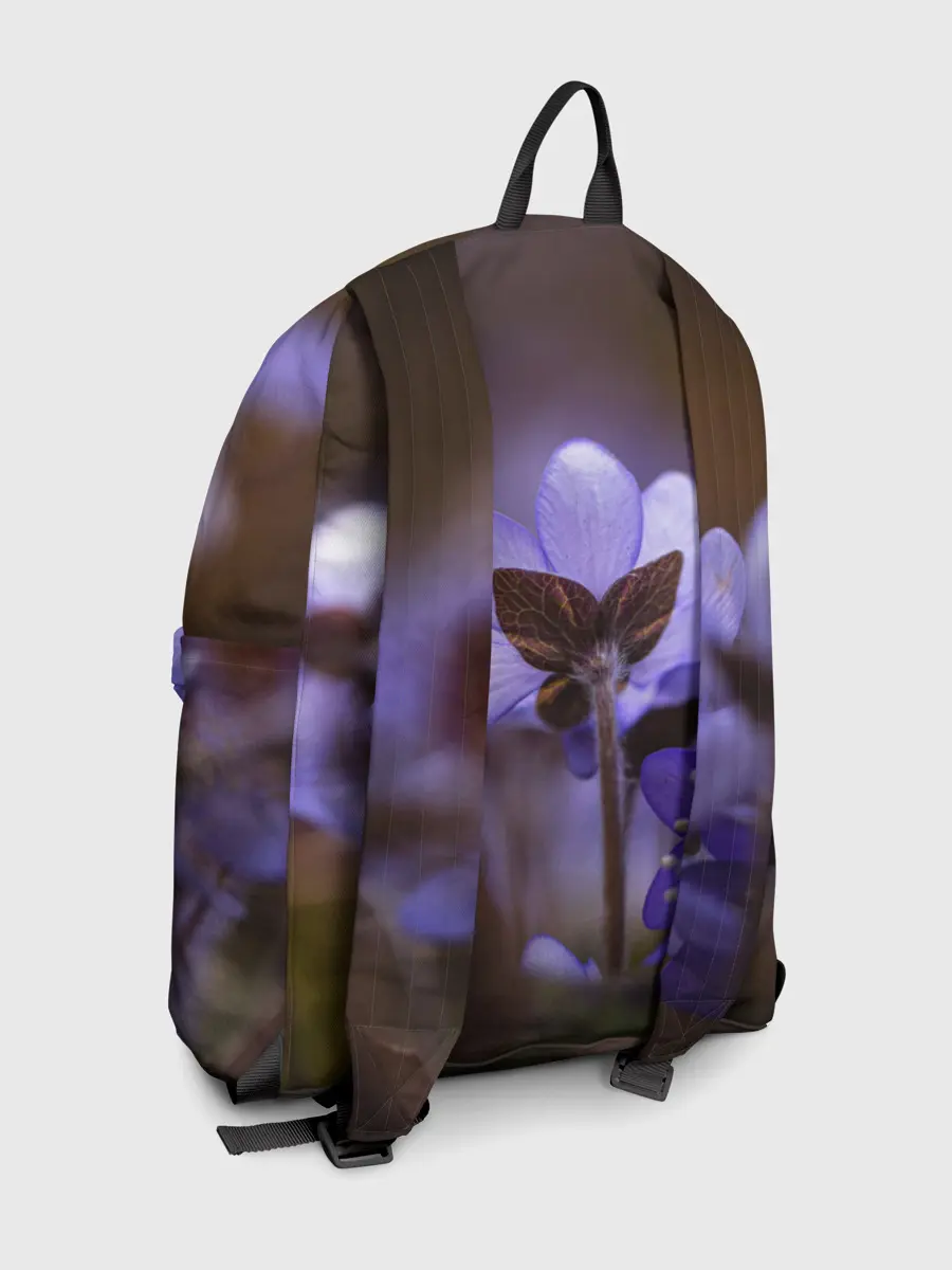 Рюкзак джинсовый / хрупкий цветок фиалка