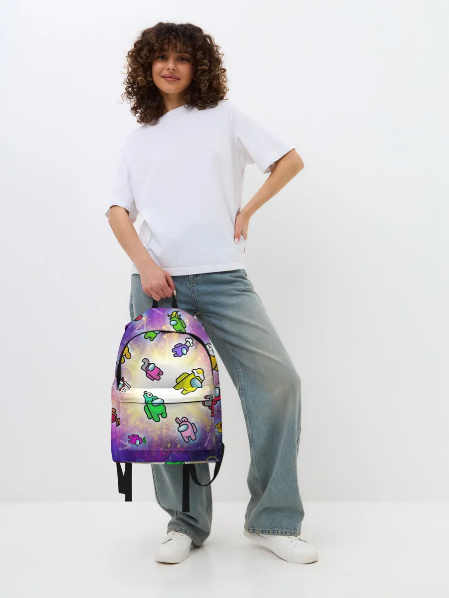 Рюкзак джинсовый / Among us - просто космос