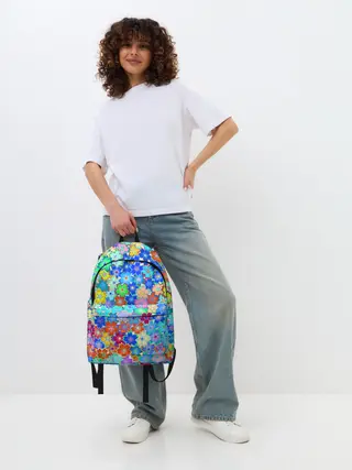 Рюкзак джинсовый / Цветы весны