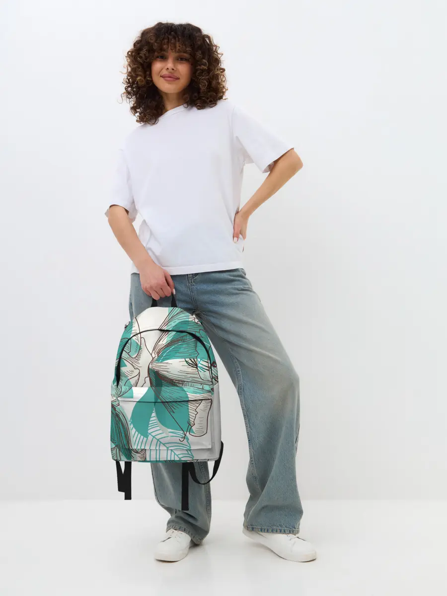 Рюкзак джинсовый / Цветок