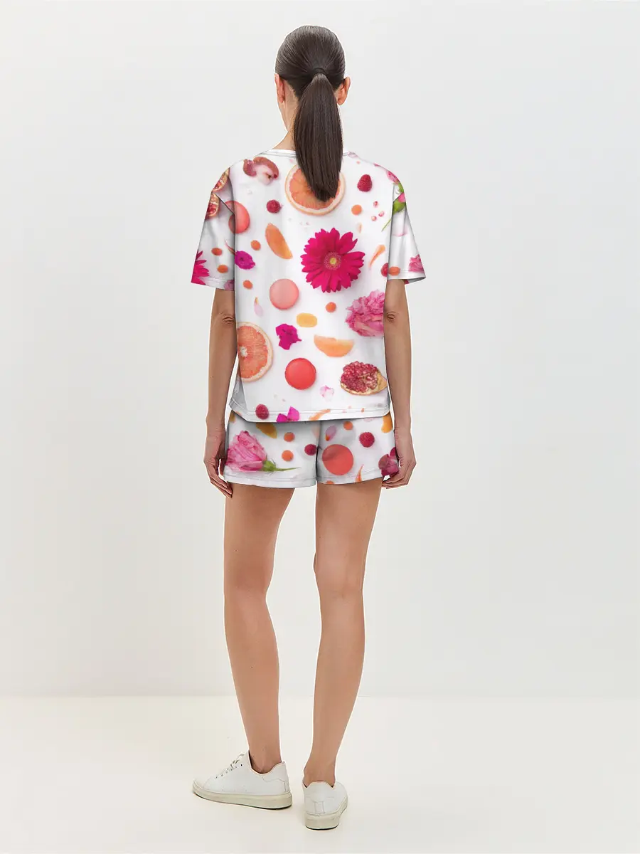 Женская пижама с шортами / Фрукты