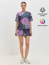 Женская пижама с шортами / Цветы