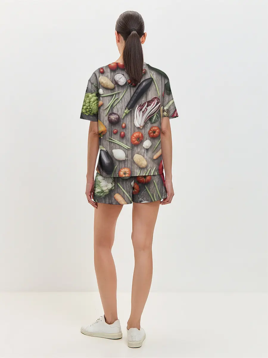 Женская пижама с шортами / Еда