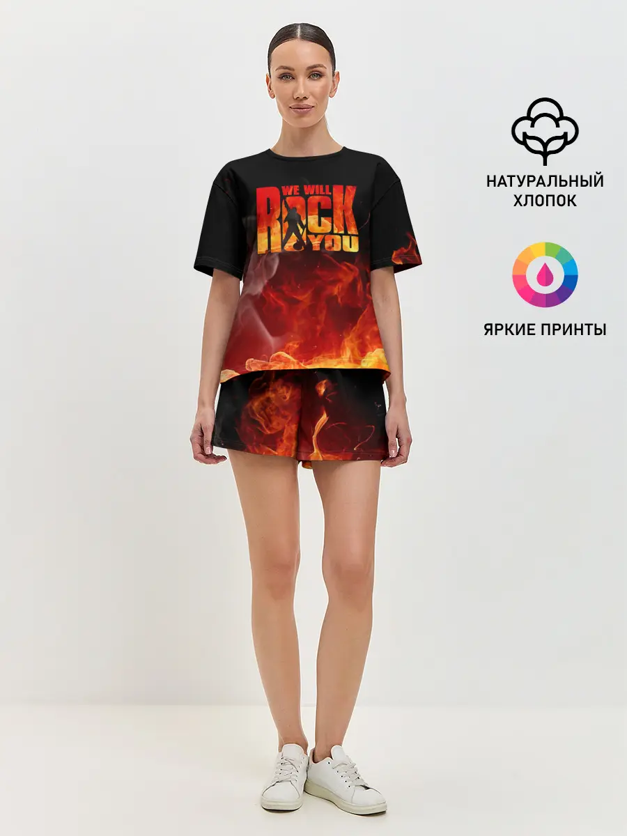 Женская пижама с шортами / Queen - We Will Rock You
