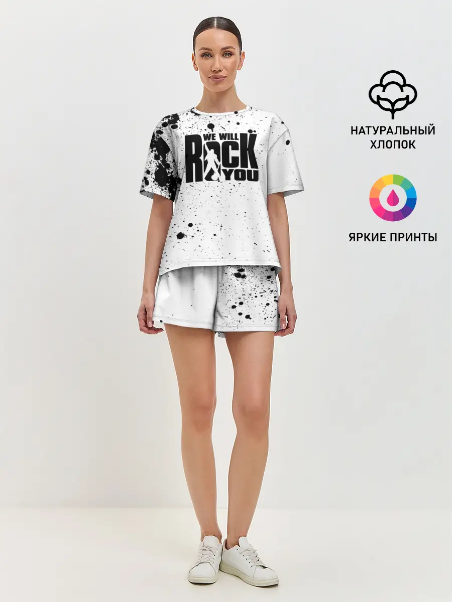 Женская пижама с шортами / Queen - We Will Rock You