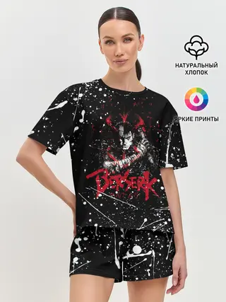 Женская пижама с шортами / guts berserk blood black