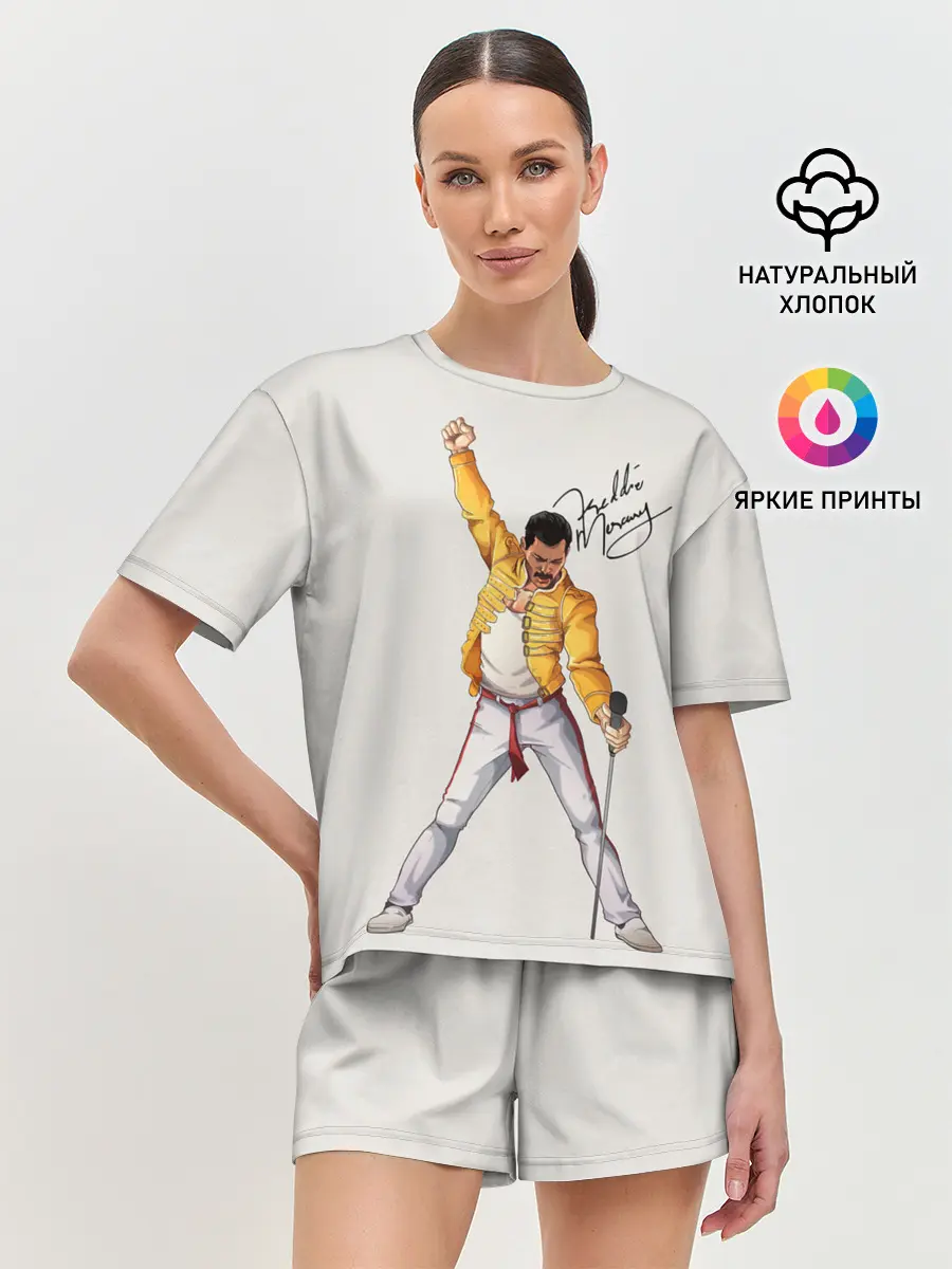 Женская пижама с шортами / Фредди Меркьюри автограф