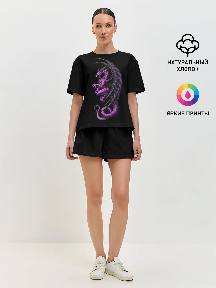 Женская пижама с шортами / Purple Dragon