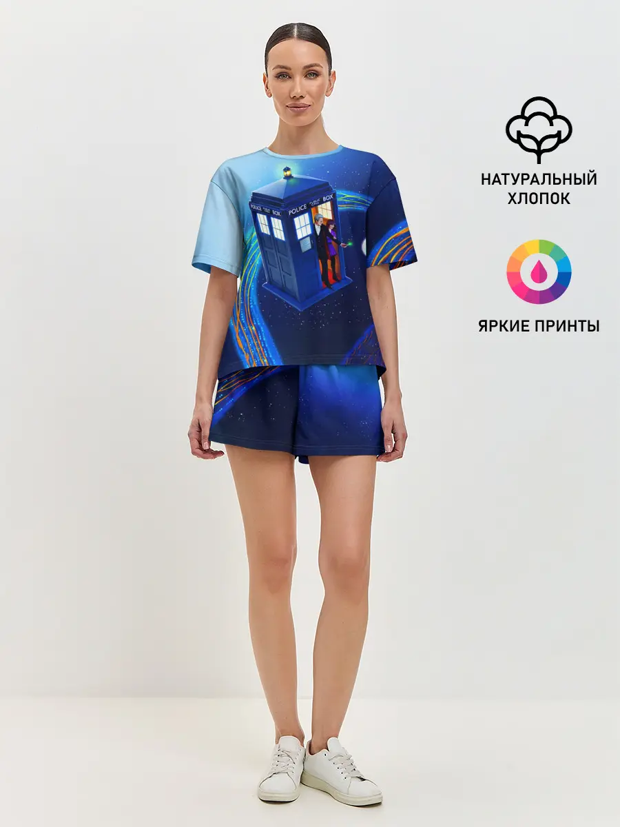Женская пижама с шортами / ДОКТОР И КЛАРА И ТАРДИС