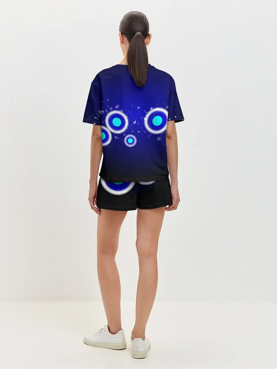 Женская пижама с шортами / Молекулы