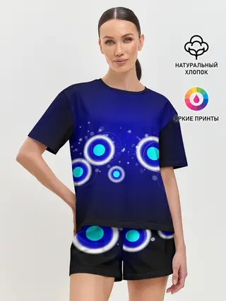 Женская пижама с шортами / Молекулы