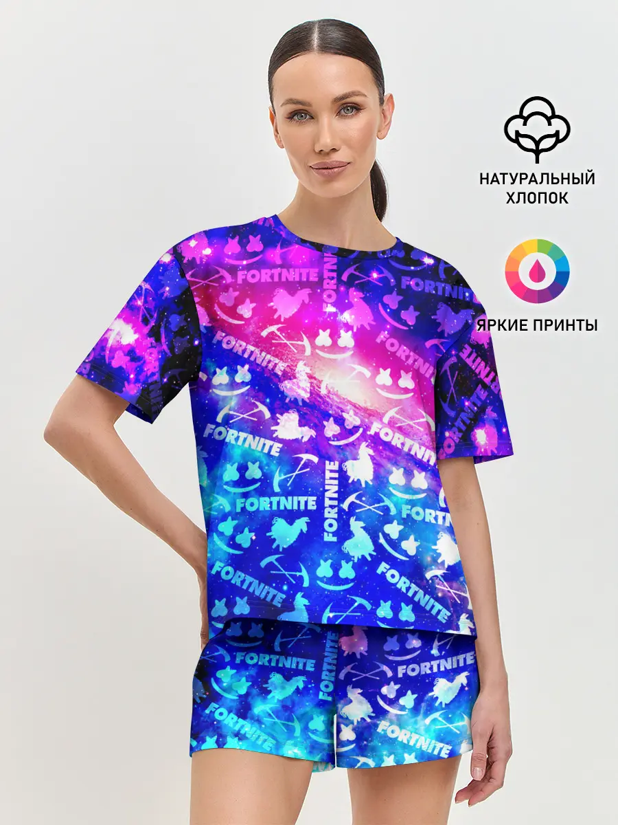 Женская пижама с шортами / FORTNITE&MARSMELLO COSMO