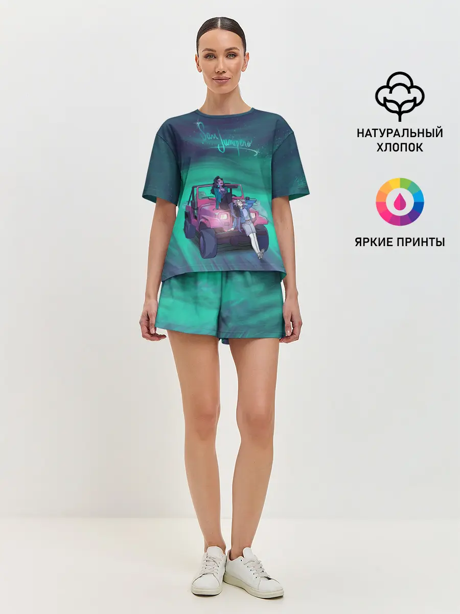 Женская пижама с шортами / ЧЕРНОЕ ЗЕРКАЛО