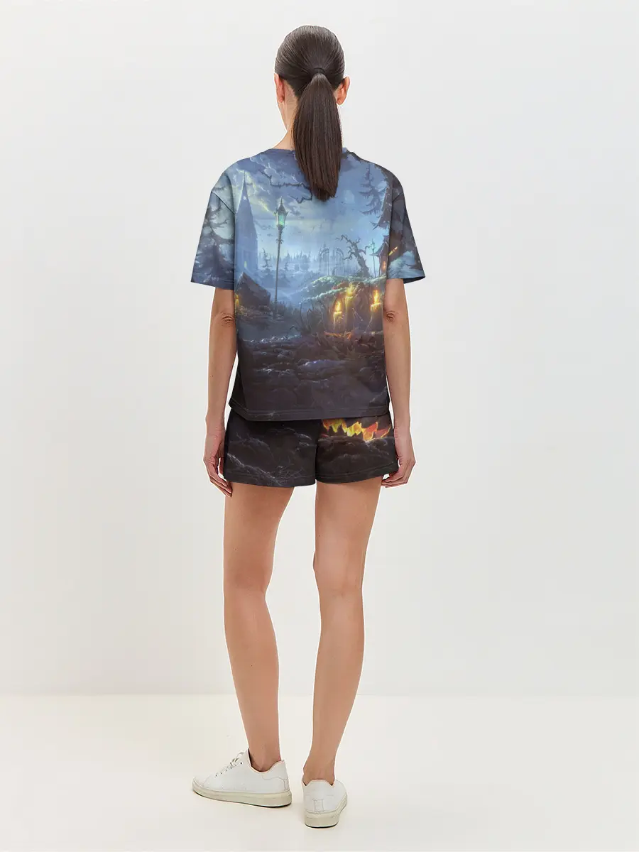 Женская пижама с шортами / Halloween