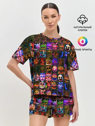 Женская пижама с шортами / Five Nights At Freddys