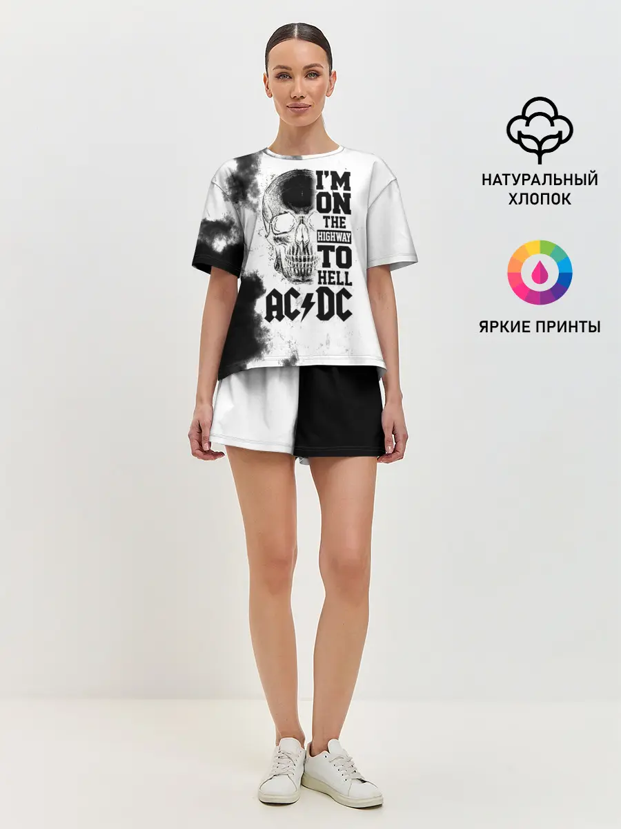 Женская пижама с шортами / Im on the highway to hell AC/DC