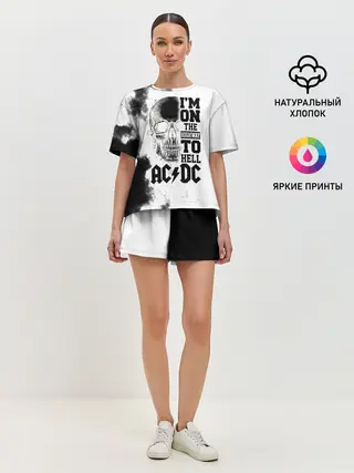 Женская пижама с шортами / Im on the highway to hell AC/DC