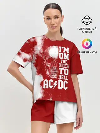 Женская пижама с шортами / Im on the highway to hell AC/DC