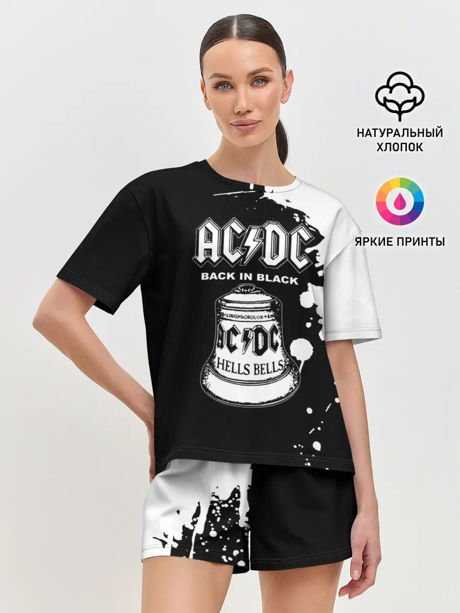 Женская пижама с шортами / AC/DC Back in Black