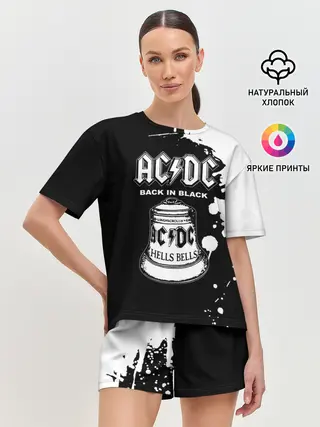 Женская пижама с шортами / AC/DC Back in Black
