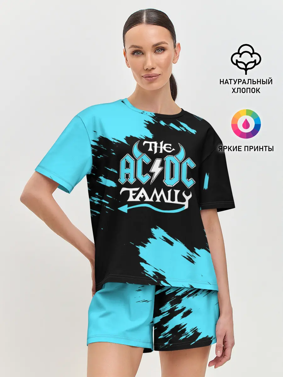 Женская пижама с шортами / The AC/DC famely